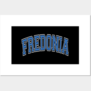 Fredonia Ny New York Varsity Style Blue Text Posters and Art